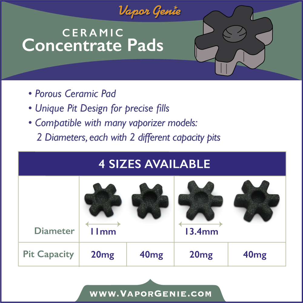 Vapor Genie Ceramic Concentrate Pad Pack